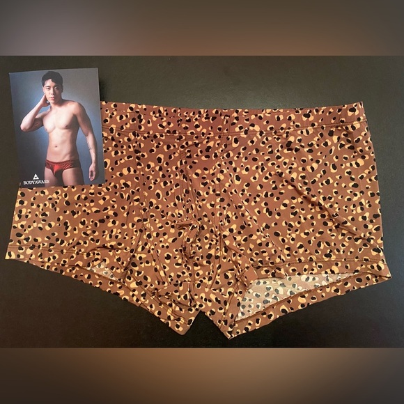 Body Aware Men’s Lovestruck Boxers Underwear Leopard Size Large - Picture 1 of 10